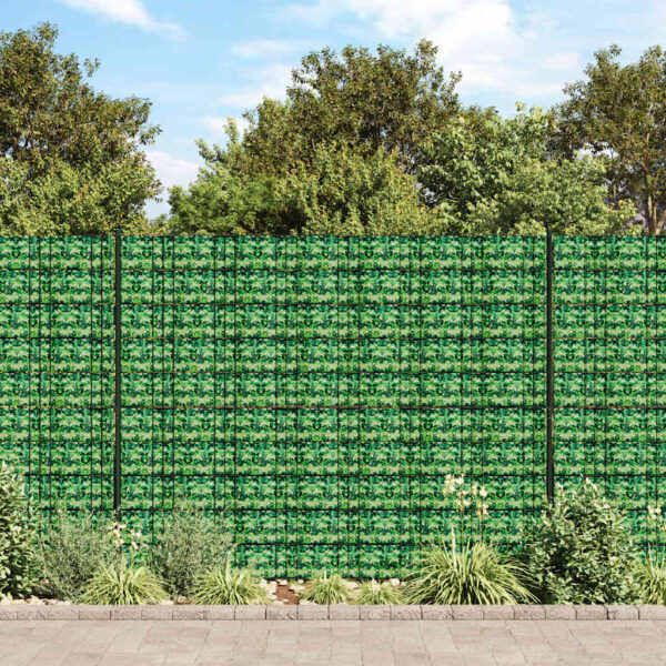vidaXL Garden Privacy Screens 4 pcs PVC 35x0.19 m Green - Image 1