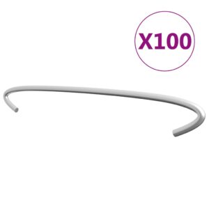 vidaXL Gabion Hooks 100 pcs Galvanised Steel 40 cm