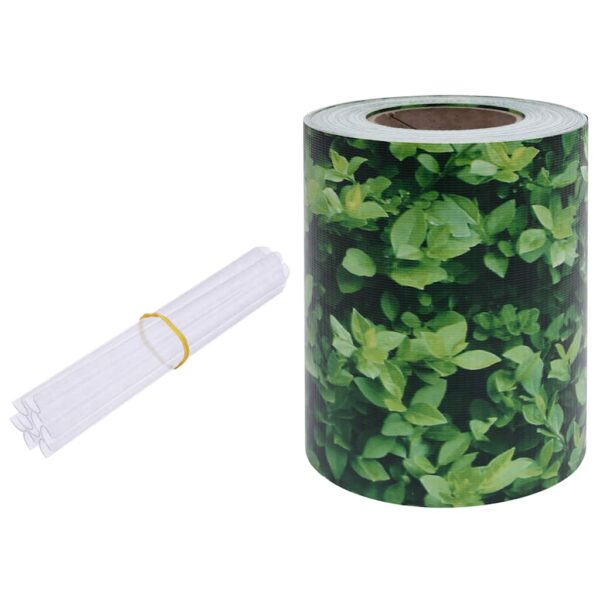 vidaXL Garden Privacy Screen PVC 35x0.19 m Green - Image 2