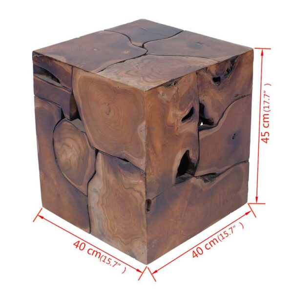 vidaXL Stool Solid Teak Wood - Image 13