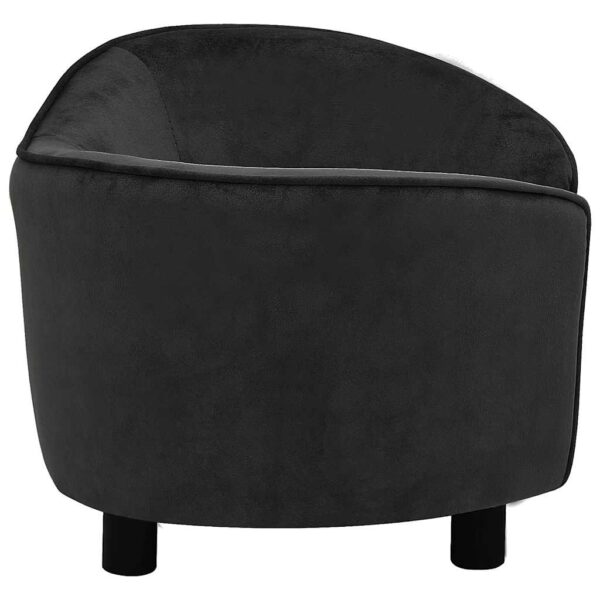 vidaXL Dog Sofa Black 69x49x40 cm Plush - Image 4