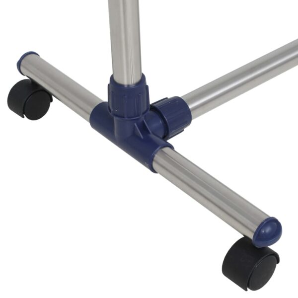 vidaXL Adjustable Clothes Rack Stainless Steel 165x44x150 cm Silver - Image 6