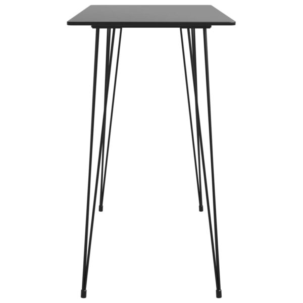 vidaXL Bar Table Black 120x60x105 cm - Image 3