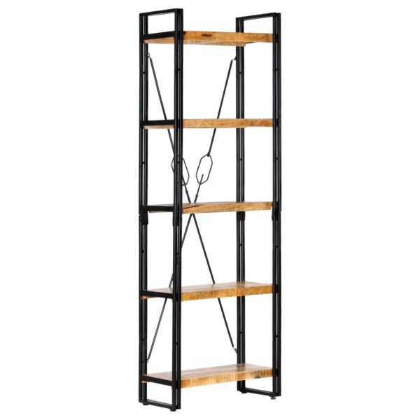 vidaXL 5-Tier Bookcase 60x30x180 cm Solid Mango Wood - Image 1