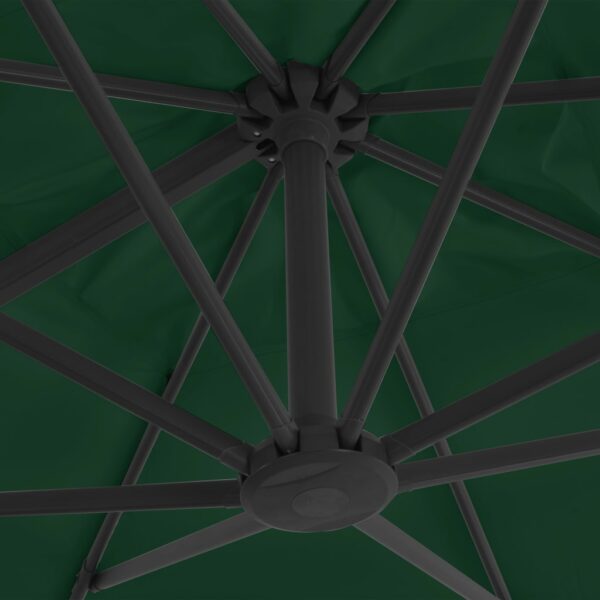 vidaXL Garden Parasol with Portable Base Green - Image 7