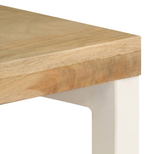 vidaXL Console Table 120x35x76 cm Solid Wood Mango and Steel - Image 7