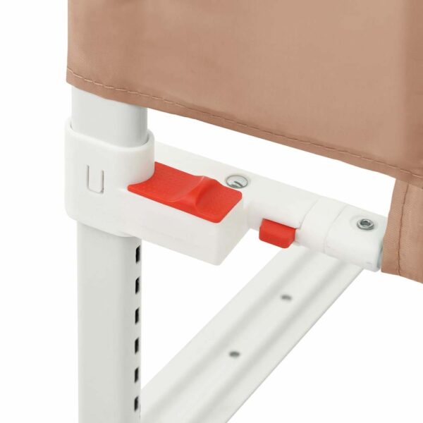 vidaXL Toddler Safety Bed Rail Taupe 200x25 cm Fabric - Image 8