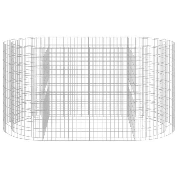 vidaXL Gabion Raised Bed Galvanised Iron 200x100x100 cm - Image 4