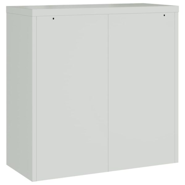 vidaXL Office Cabinet with 2 Doors Grey 90 cm Steel - Image 6