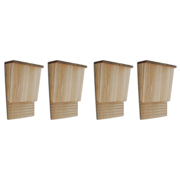 vidaXL Bat Houses 4 pcs 22x12x34 cm Wood - Image 1
