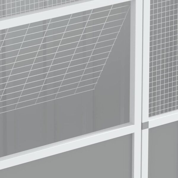 vidaXL Bird Cage Grey 215x78x200 cm Galvanised Steel - Image 5