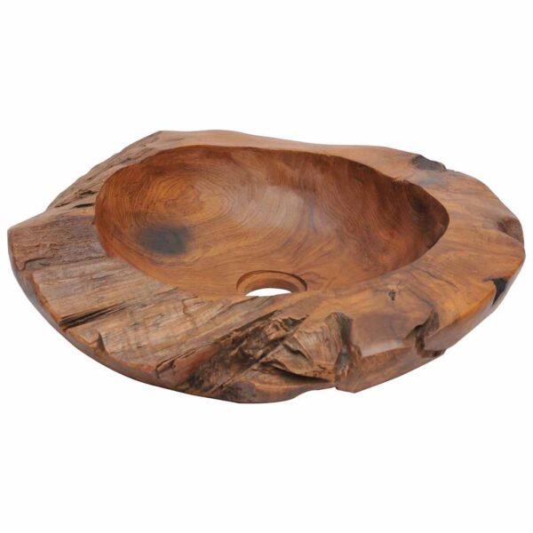 vidaXL Basin Solid Teak 45 cm - Image 4