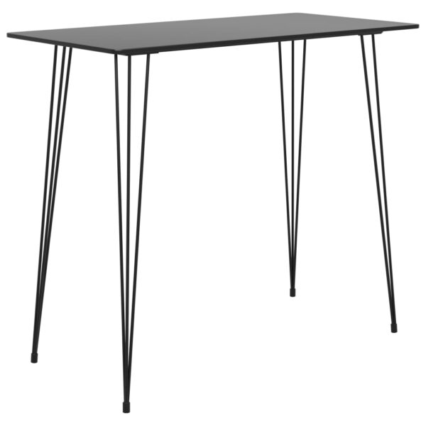 vidaXL Bar Table Black 120x60x105 cm - Image 1