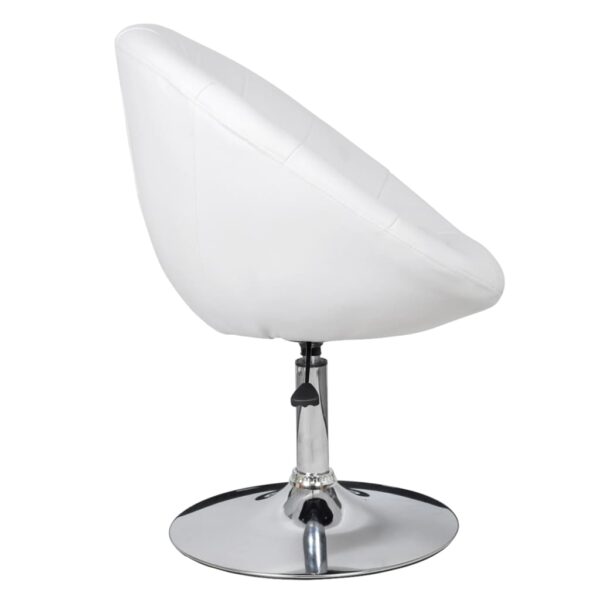 vidaXL Bar Stool White Faux Leather - Image 4