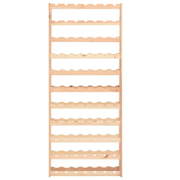 vidaXL Wine Rack for 77 Bottles Solid Wood Pine - Image 3