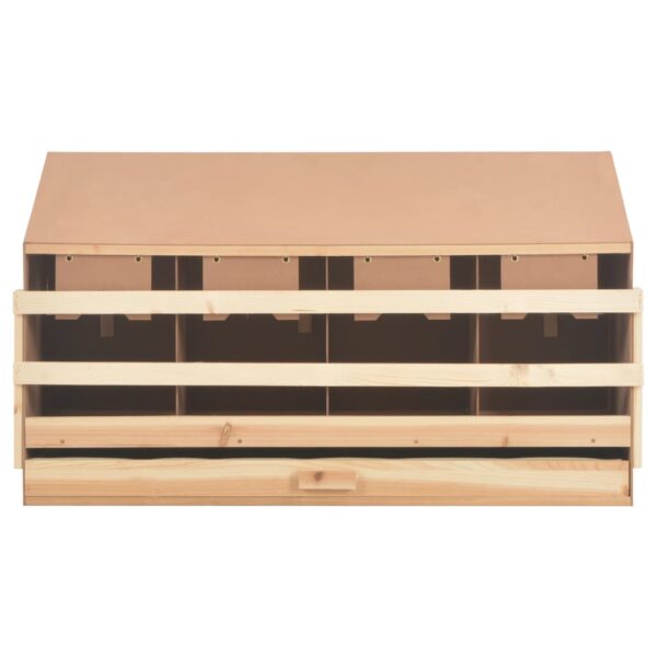 vidaXL Chicken Laying Nest 4 Compartments 106x40x59 cm Solid Pine Wood - Image 5