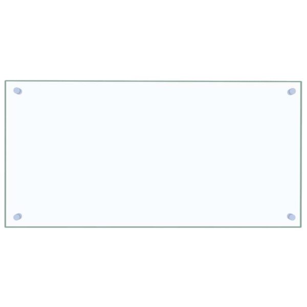 vidaXL Kitchen Backsplash Transparent 80x40 cm Tempered Glass - Image 2