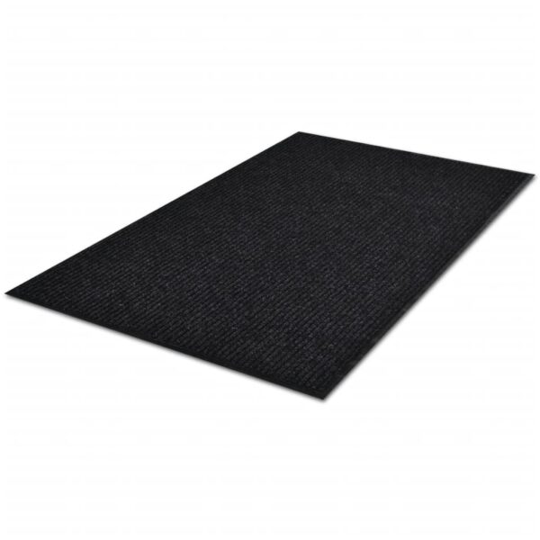 Black PVC Door Mat 90 x 150 cm - Image 3
