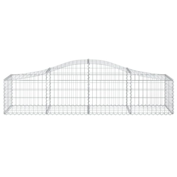 vidaXL Arched Gabion Basket 200x50x40/60 cm Galvanised Iron - Image 3