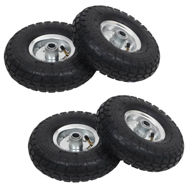 vidaXL Sack Truck Wheels 4 pcs Rubber 4.10/3.50-4 - Image 1