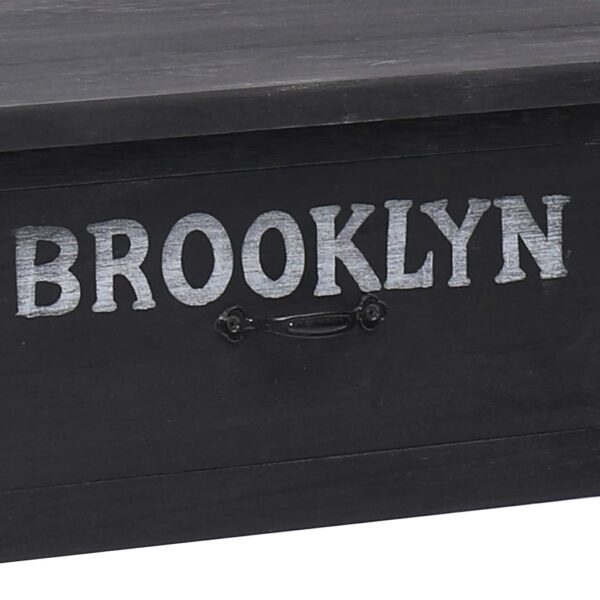 vidaXL Console Table Black 90x30x77 cm Wood - Image 7