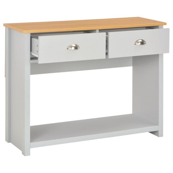 vidaXL Console Table Grey 97x35x76 cm - Image 2