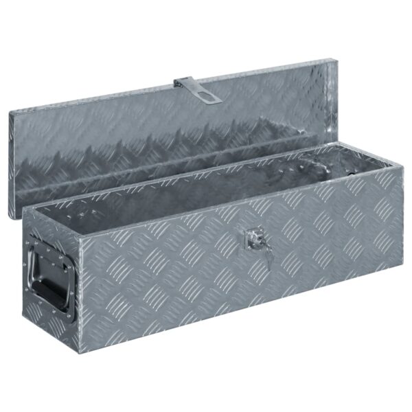 vidaXL Aluminium Box 80.5x22x22 cm Silver - Image 4