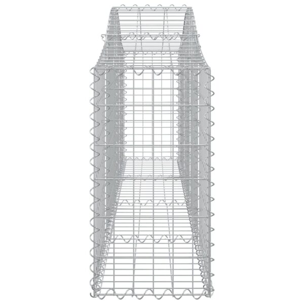 vidaXL Arched Gabion Basket 200x30x60/80 cm Galvanised Iron - Image 4