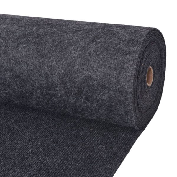 vidaXL Exhibition Carpet Rib 1.2x10 m Anthracite - Image 1