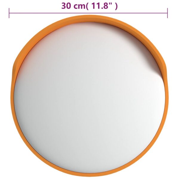 vidaXL Outdoor Convex Traffic Mirror Orange Ø30 cm Polycarbonate - Image 8