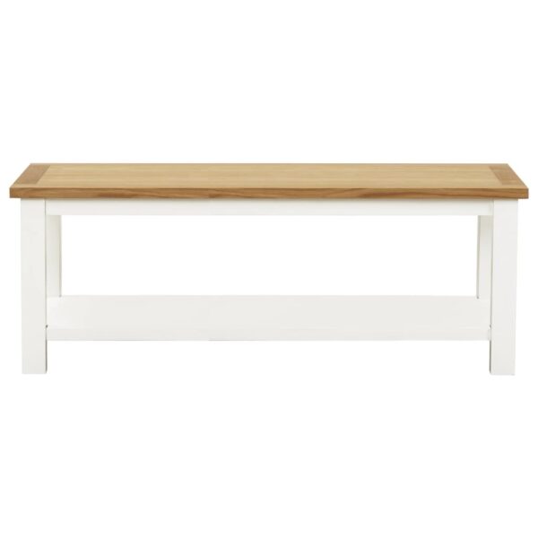vidaXL Coffee Table 110x55x40 cm Solid Oak Wood - Image 2