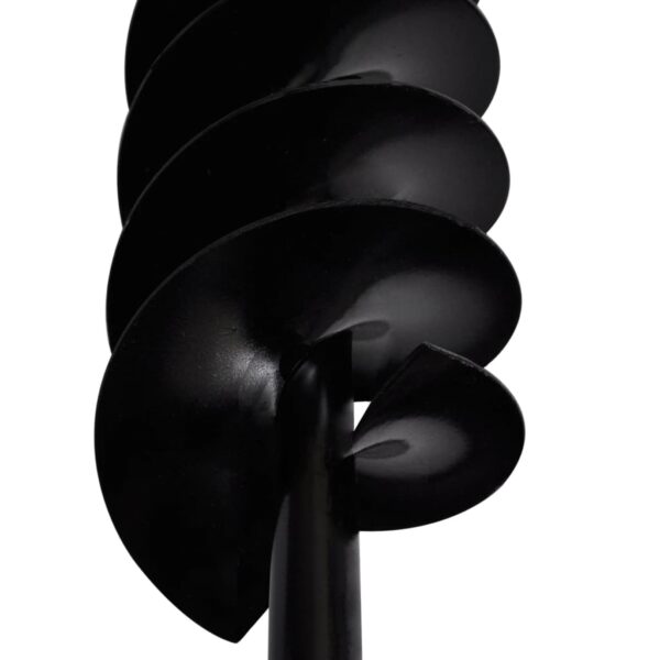 Ground Drill with Handle Auger Bit 100 mm Double Spirals Steel Black - Image 5