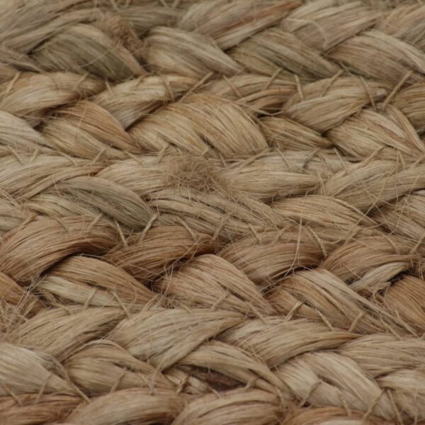 vidaXL Area Rug Braided Jute 120 cm Round - Image 5