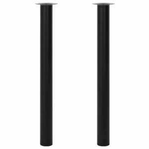 vidaXL Telescopic Table Legs 2 pcs Black 710 mm-1100 mm
