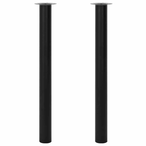 vidaXL Telescopic Table Legs 2 pcs Black 710 mm-1100 mm - Image 1