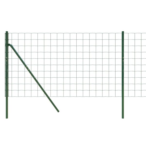 vidaXL Wire Mesh Fence Green 1x25 m Galvanised Steel - Image 4