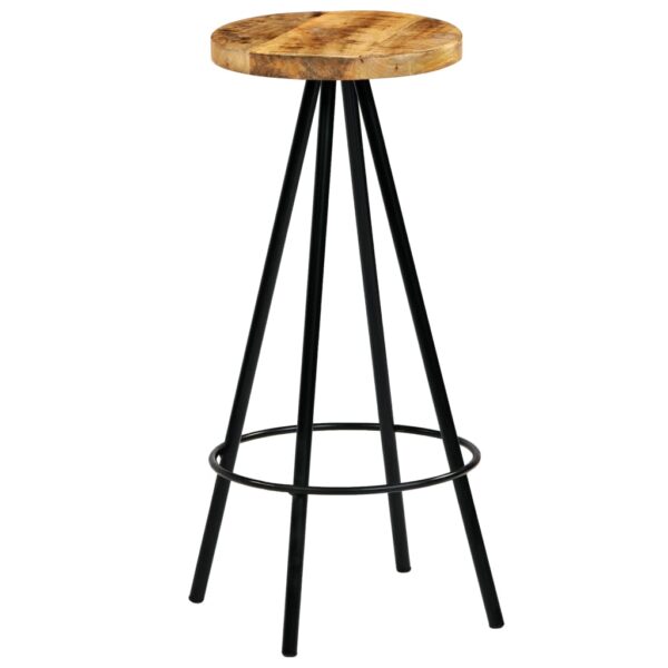 vidaXL Bar Chairs 2 pcs Solid Mango Wood - Image 4