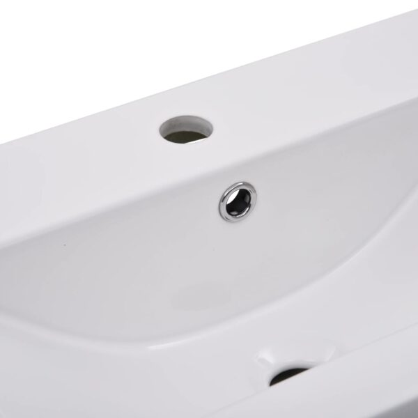 vidaXL Built-in Basin 81x39.5x18.5 cm Ceramic White - Image 6