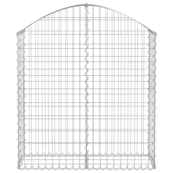 vidaXL Arched Gabion Basket 100x30x100/120 cm Galvanised Iron - Image 3