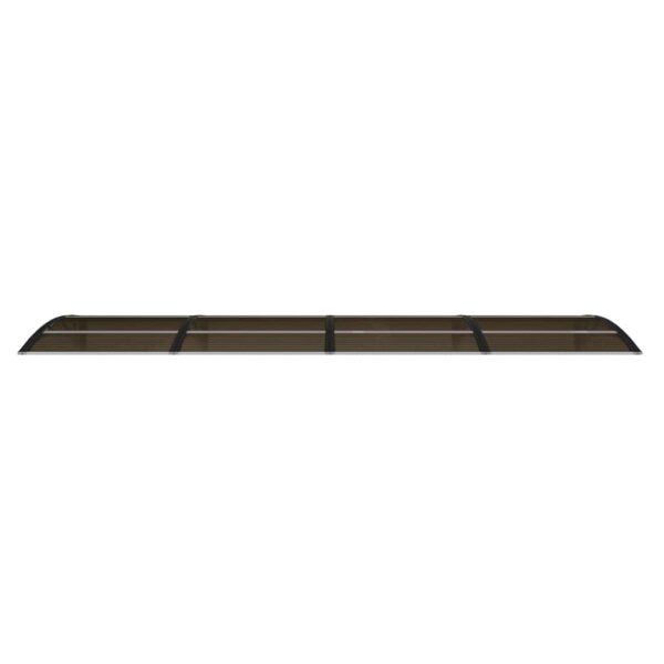 vidaXL Door Canopy Black 350x100 cm Polycarbonate - Image 4