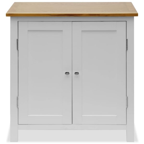 vidaXL Cupboard 70x35x75 cm Solid Oak Wood - Image 4