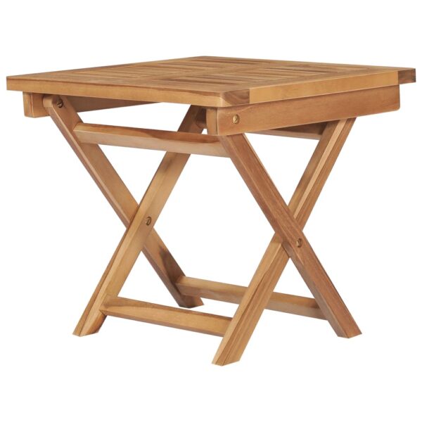 vidaXL 3 Piece Folding Garden Lounge Set Solid Teak Wood - Image 7