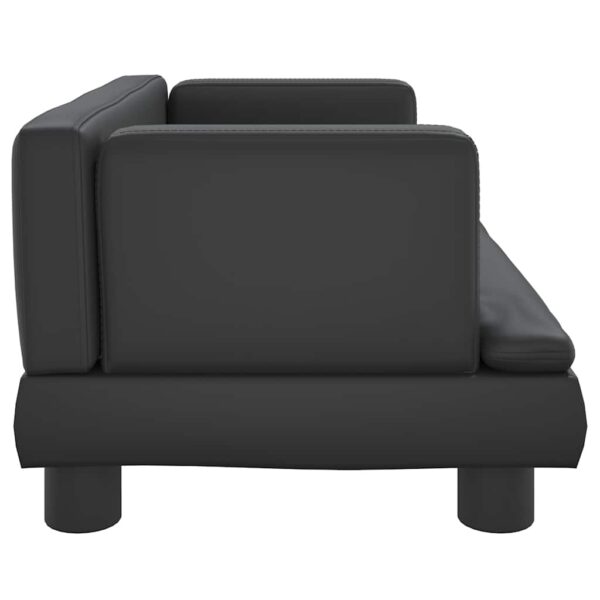vidaXL Dog Bed Black 60x40x30 cm Faux Leather - Image 4