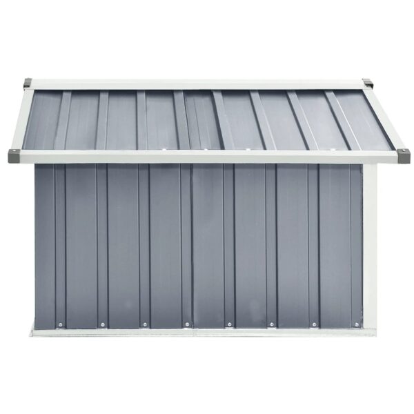 vidaXL Garden Robot Lawnmower Shed 92x97x63 cm Galvanised Steel Grey - Image 6