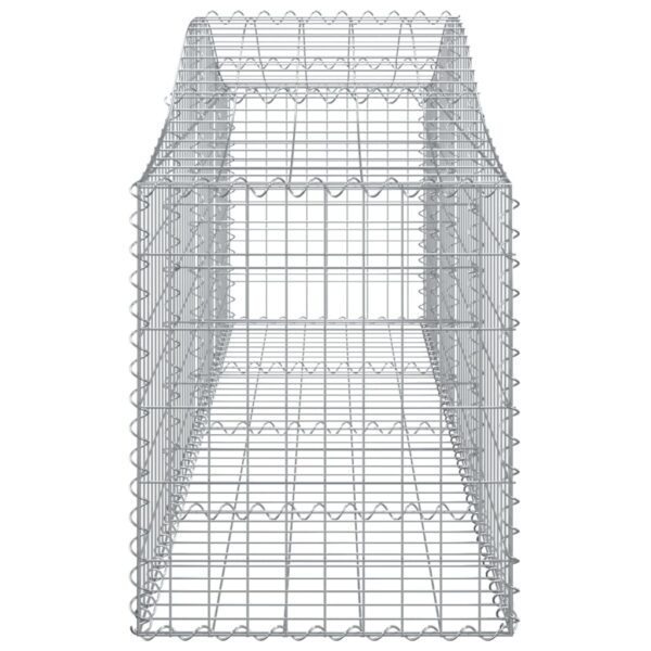 vidaXL Arched Gabion Basket 200x50x60/80 cm Galvanised Iron - Image 4