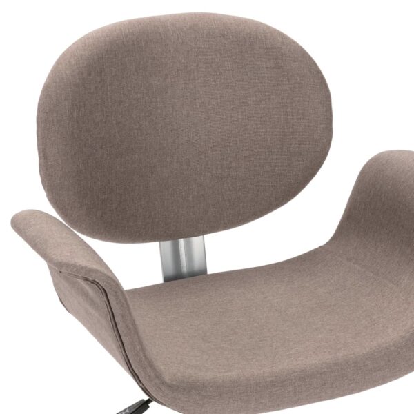 vidaXL Swivel Office Chair Taupe Fabric - Image 7