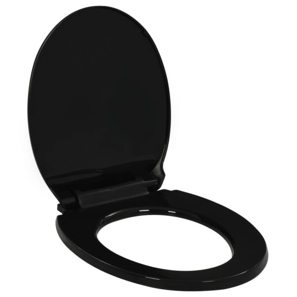 vidaXL Soft-close Toilet Seat with Quick-release Design Black - Image 1