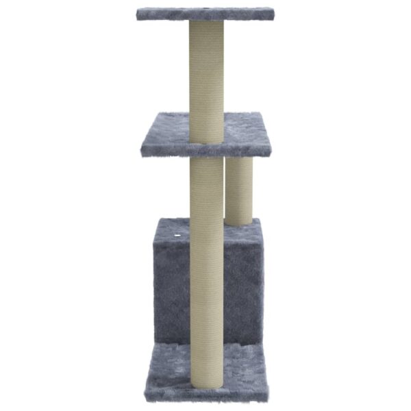 vidaXL Cat Tree with Sisal Scratching Posts Light Grey 70 cm - Image 4