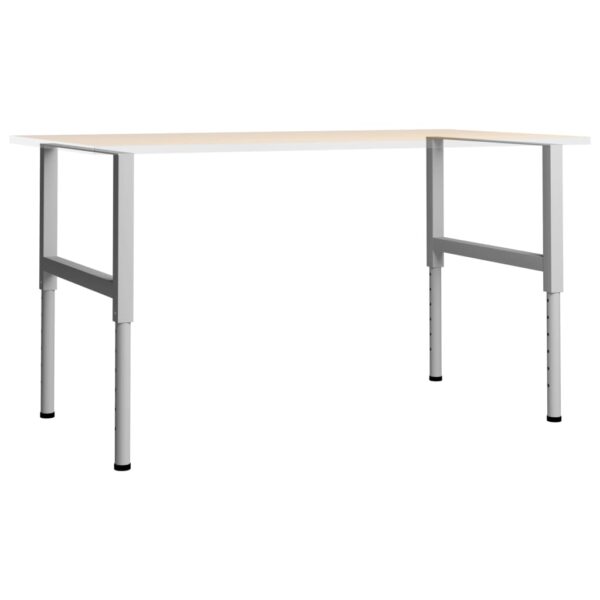 vidaXL Adjustable Work Bench Frames 2 pcs Metal 85x(69-95.5) cm Grey - Image 2