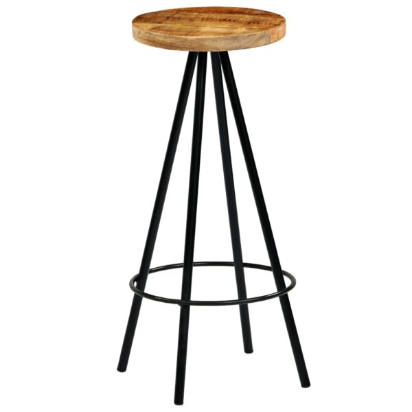 vidaXL Bar Chairs 2 pcs Solid Mango Wood - Image 10